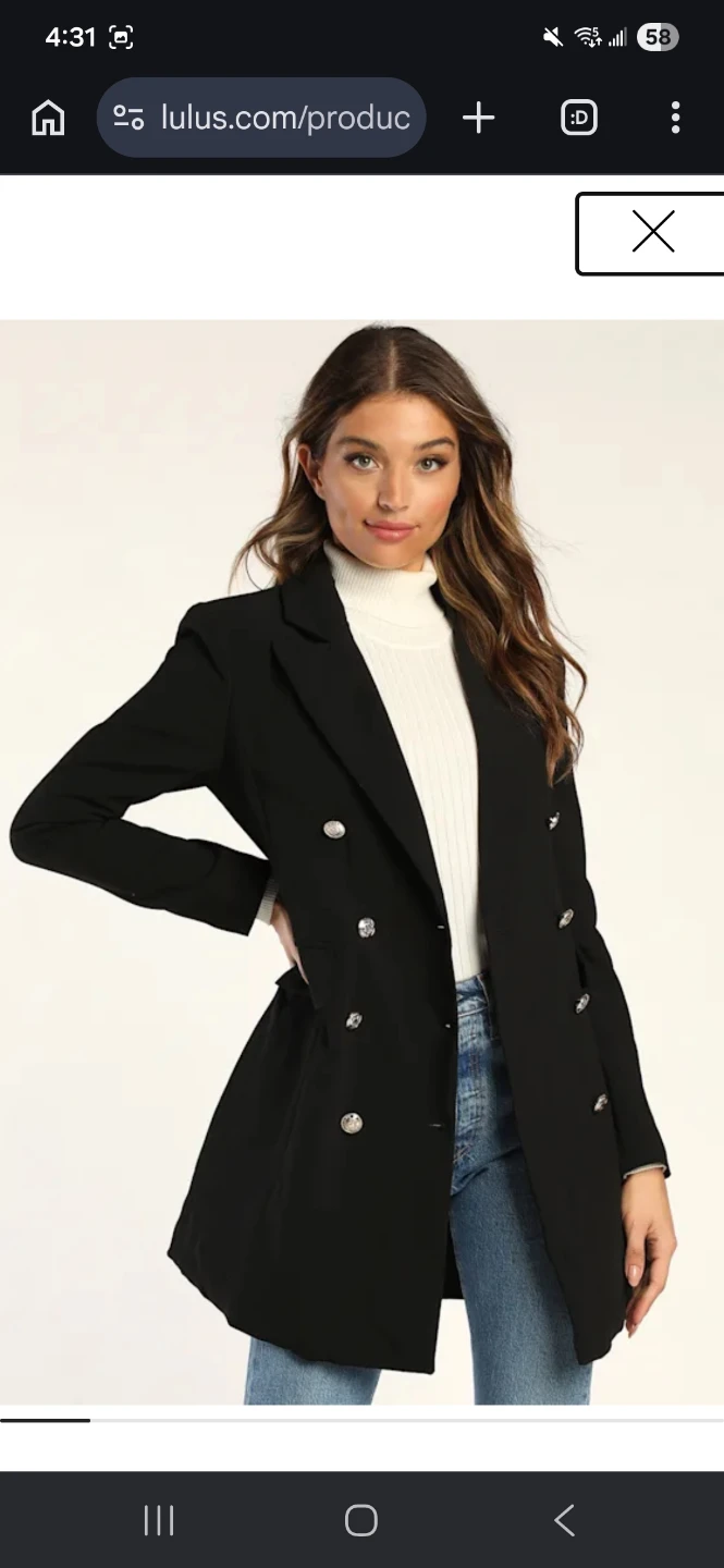 Lulus Black Double-Breasted Blazer - photo 5