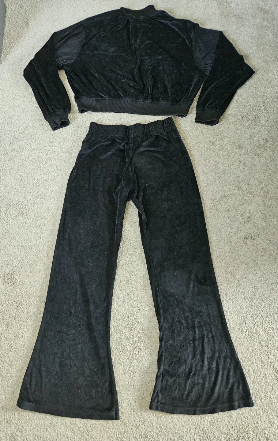 Nike Air Velour Tracksuit Set - Black - Large - photo 2