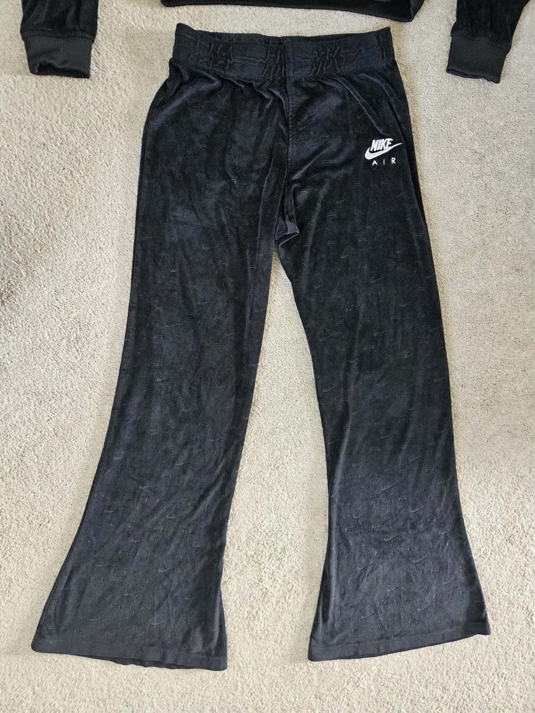 Nike Air Velour Tracksuit Set - Black - Large - photo 5