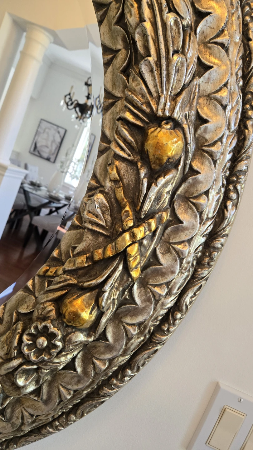 Wrought Iron Console Table + Silver Mirror - photo 2
