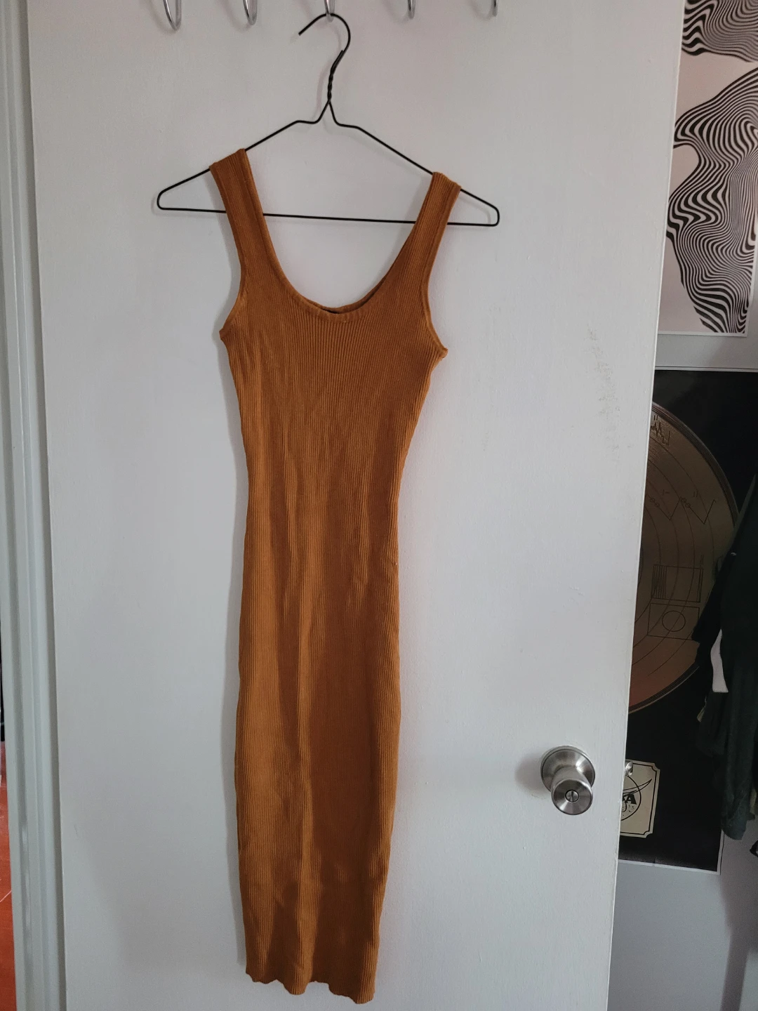 Ribbed Tank Dress - Ochre