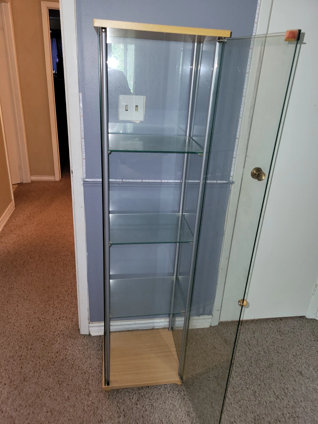 Glass Display Cabinet with Metal Frame