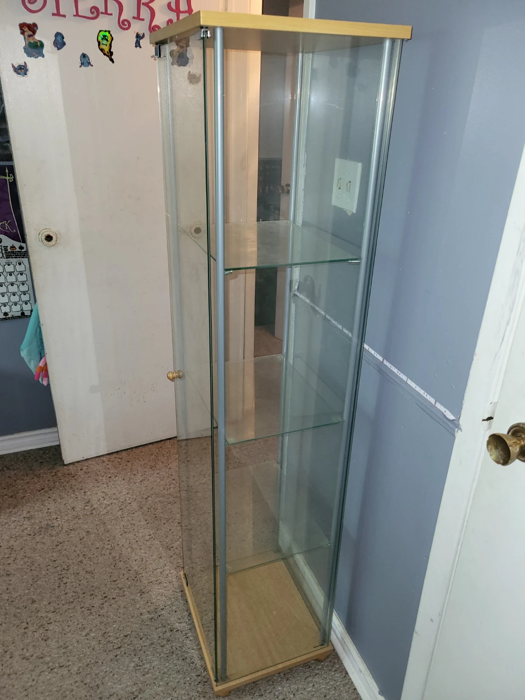 Glass Display Cabinet with Metal Frame - photo 3