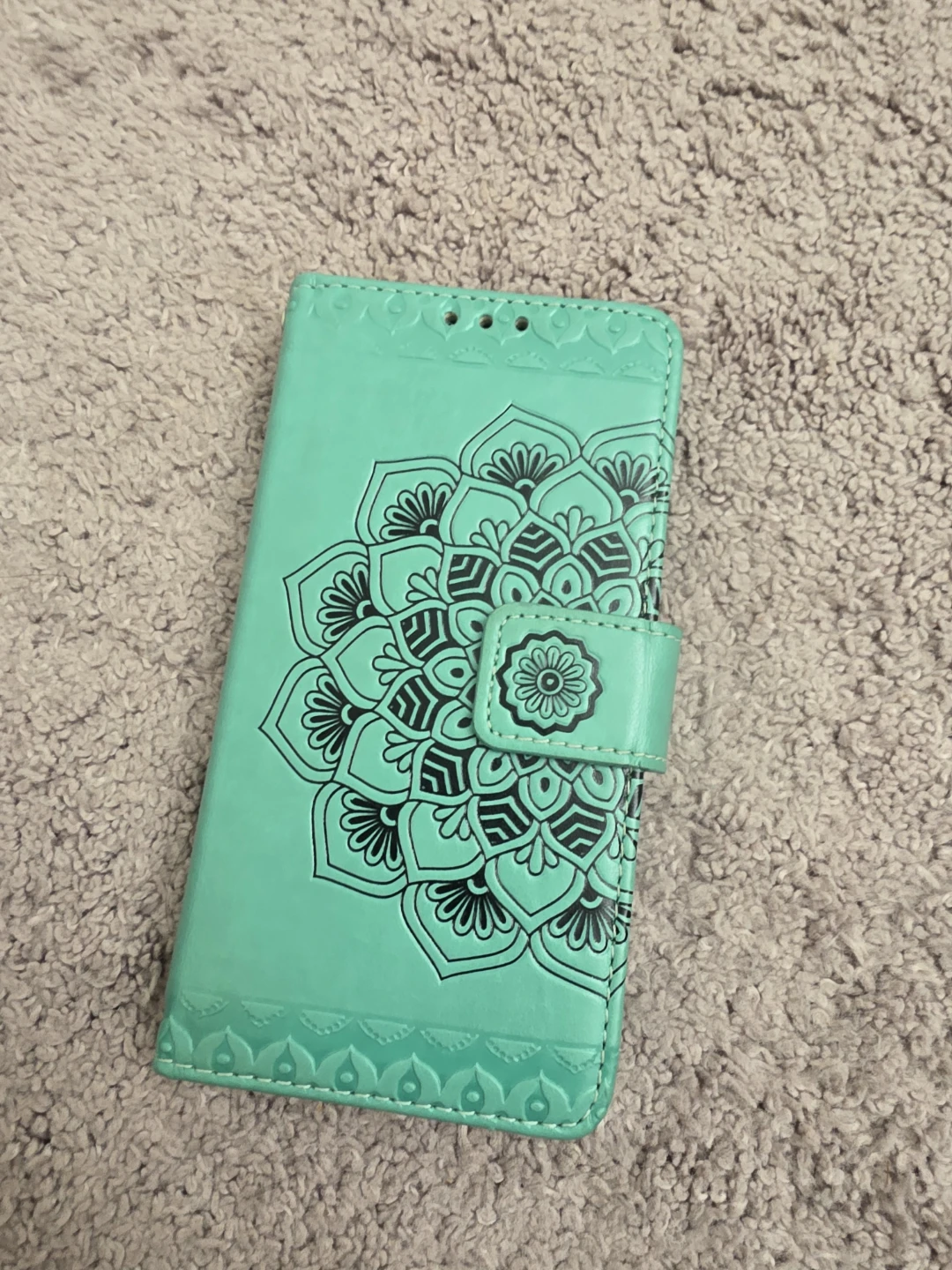 Galaxy A5 2018 with teal Mandala Flip Phone Case - photo 3