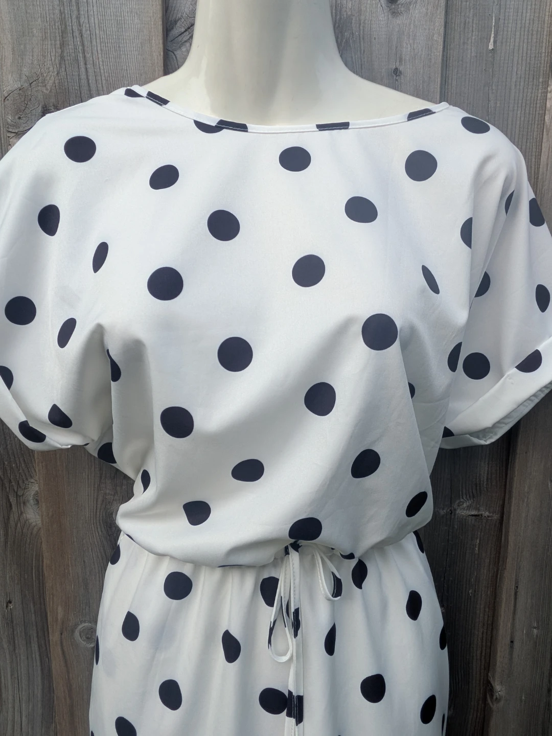 White Polka Dot Midi Dress - photo 3