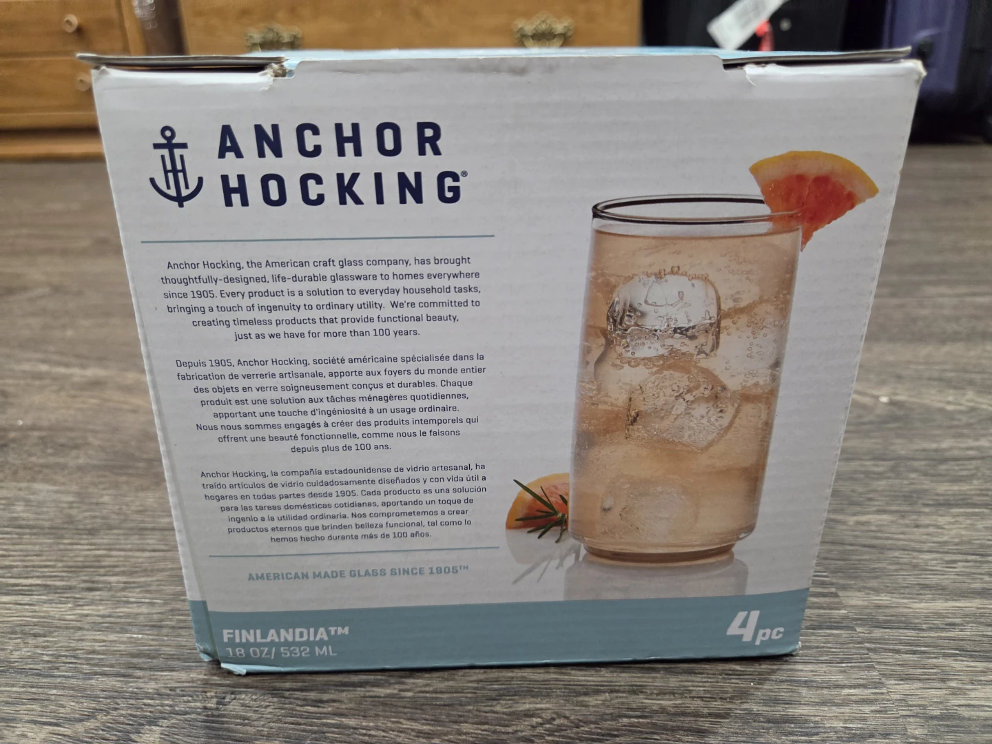 Anchor Hocking Finlandia 18oz Glass Tumblers - Set of 4 - photo 3