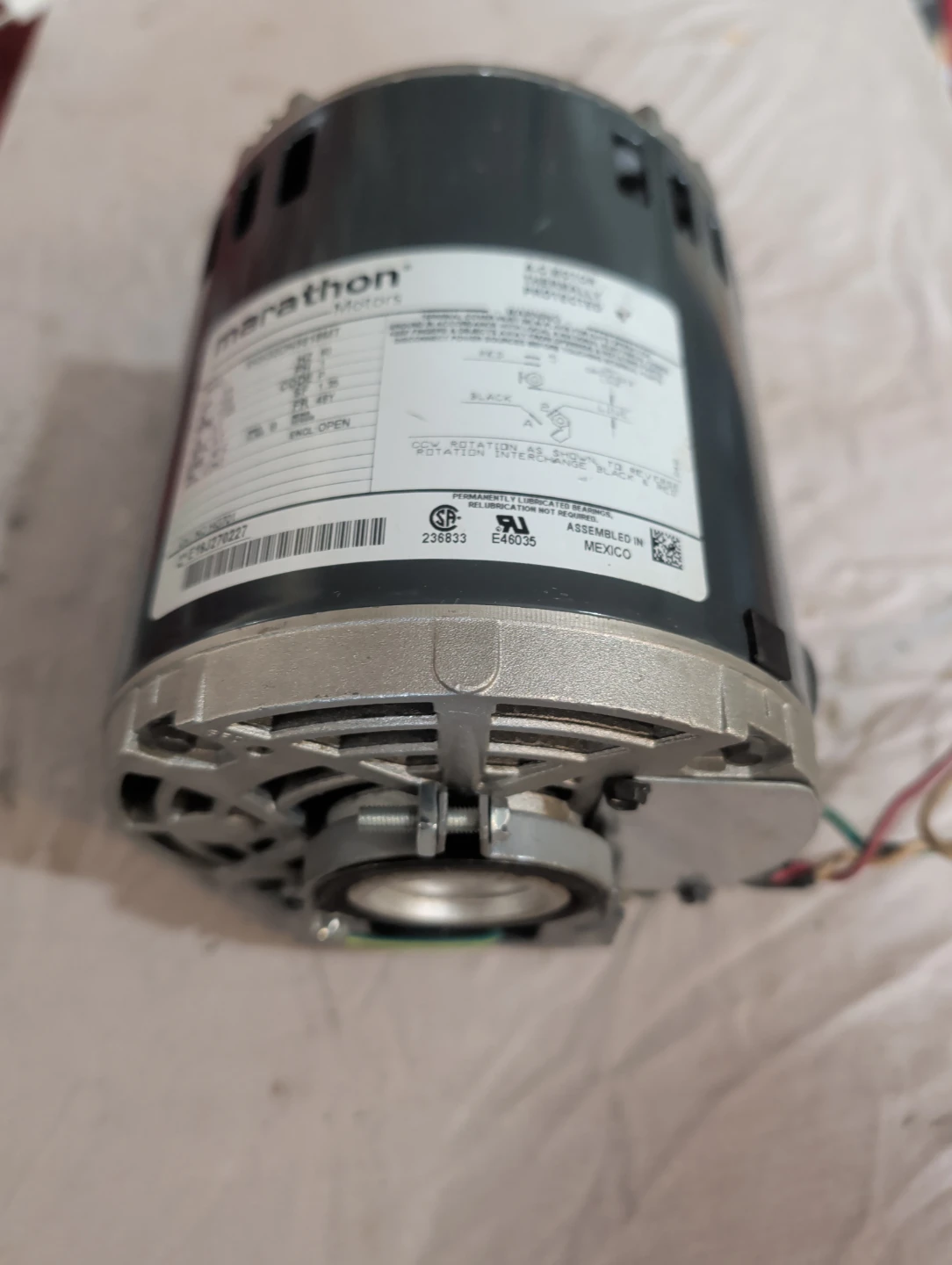 Tested & Working Marathon 1/4 HP Utility Motor (115V / 1725 RPM) - photo 3