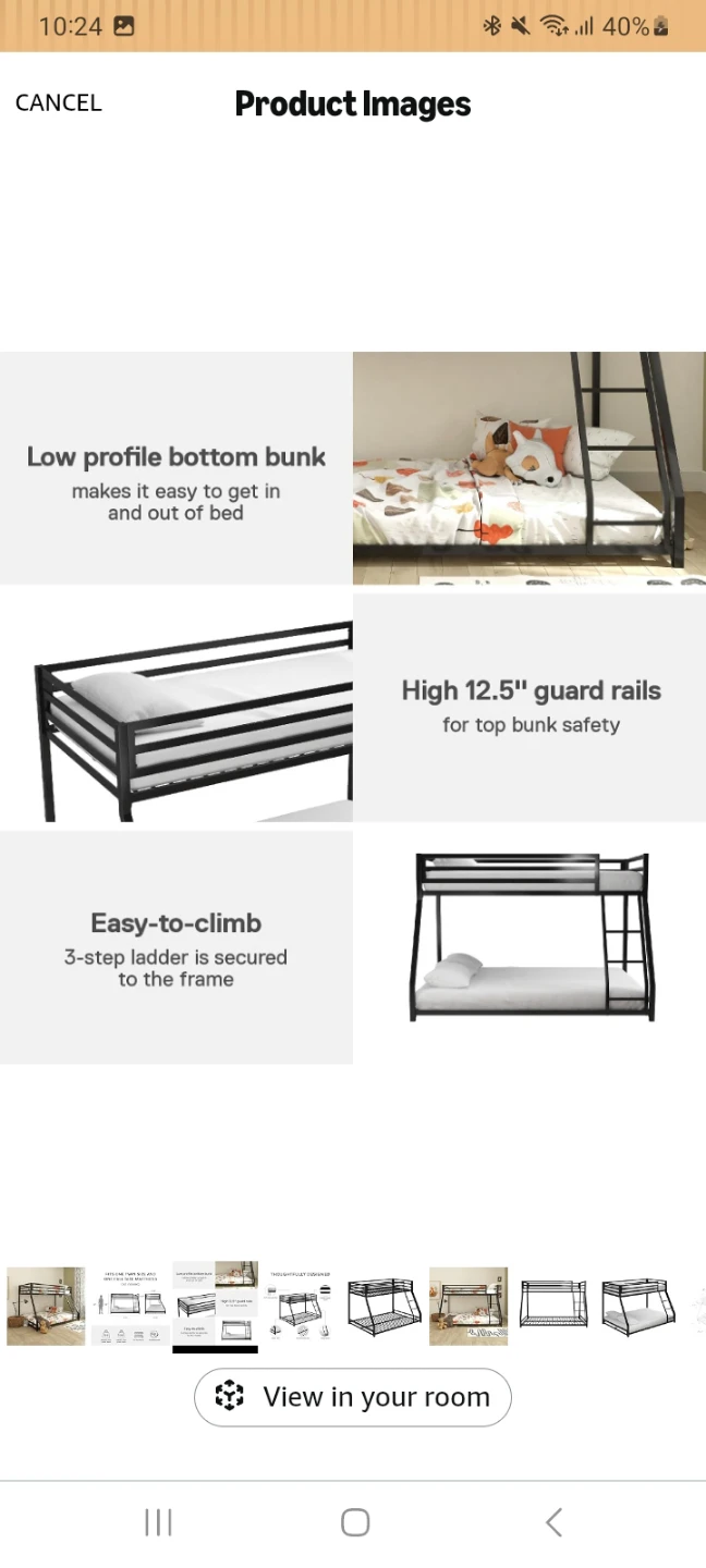 Twin over queen bunk bed - photo 4