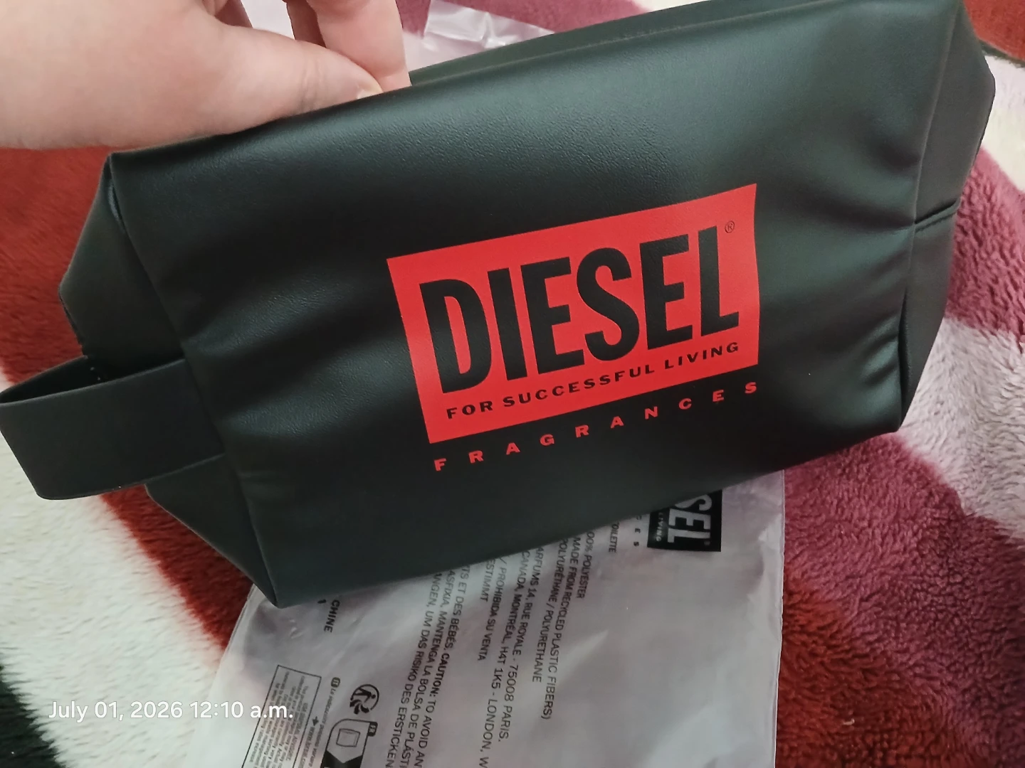NEW- DIESEL TRAVEL TOILETRY WASH POUCH BAG FOR HIM new - photo 3