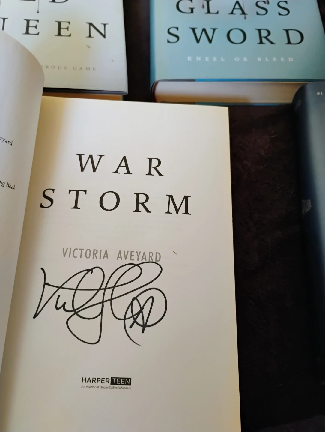 Signed Victoria Aveyard Red Queen Series Books - photo 4