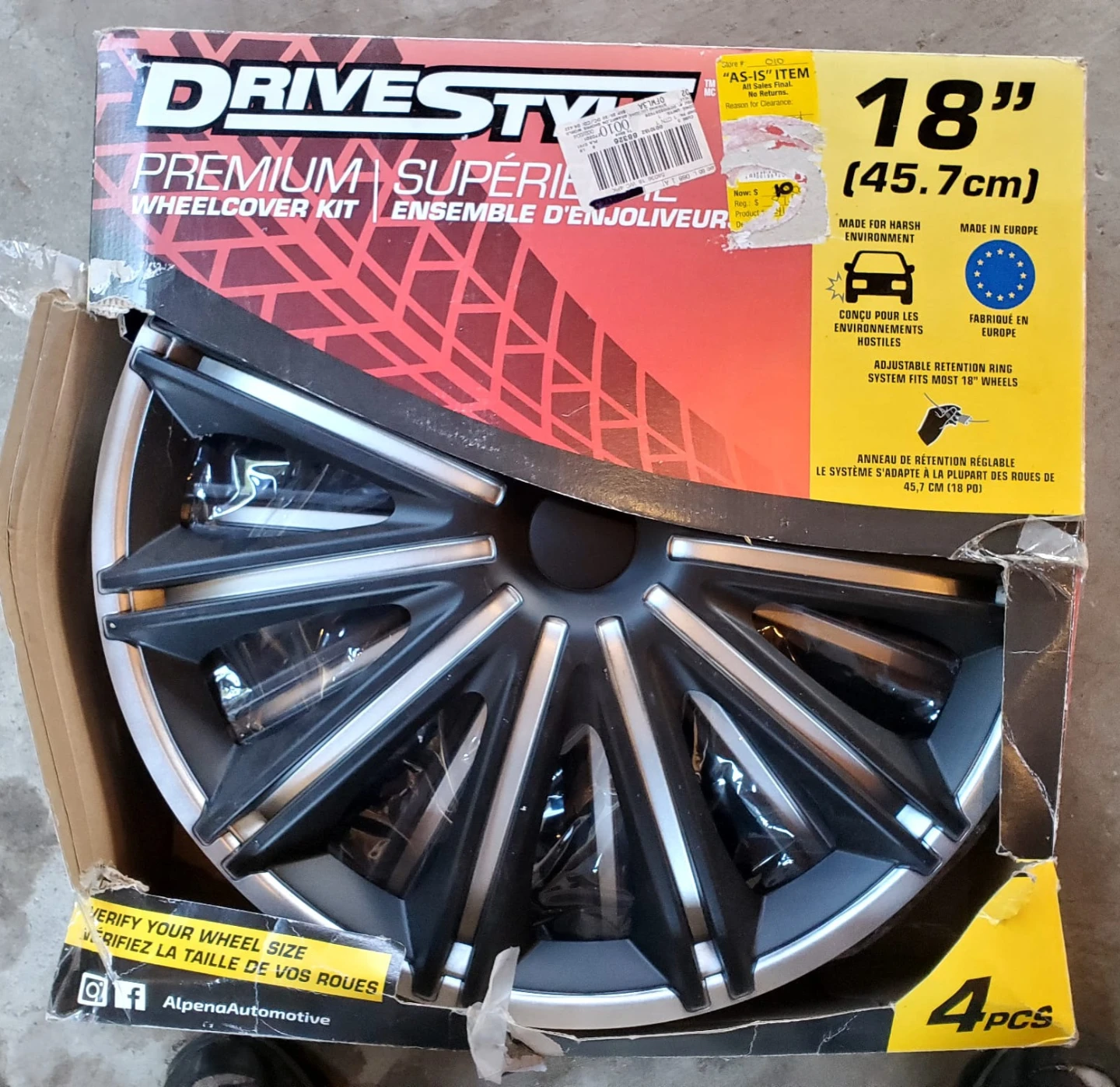 18" 4 nos. Premium Wheel covers made in Europe