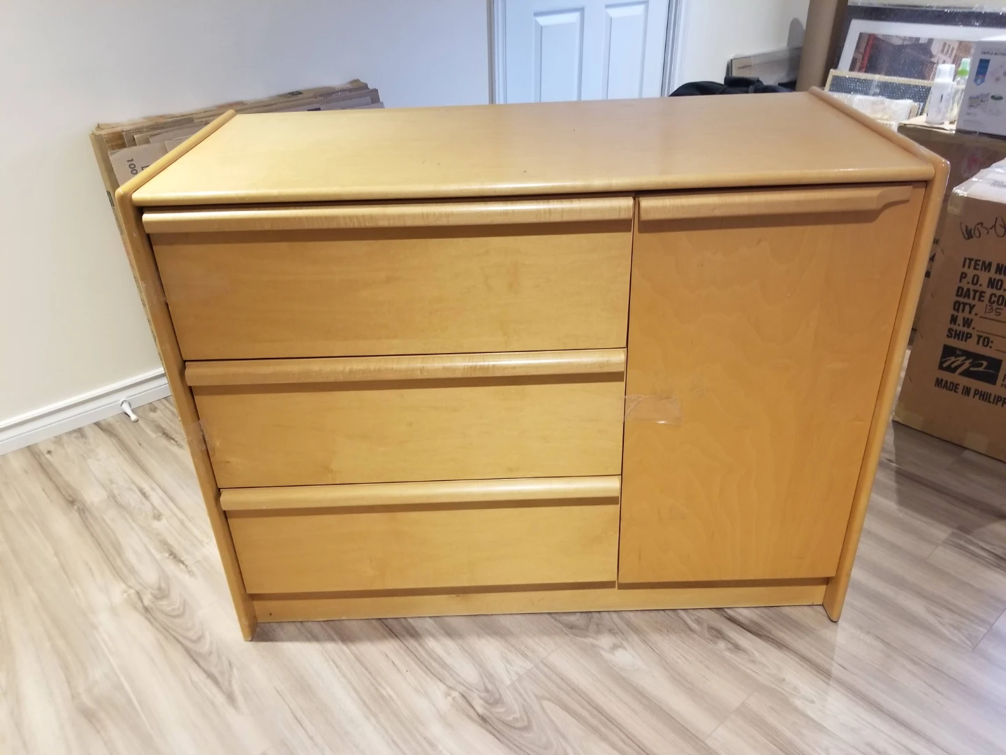 Wooden Dresser with Cabinet - photo 5