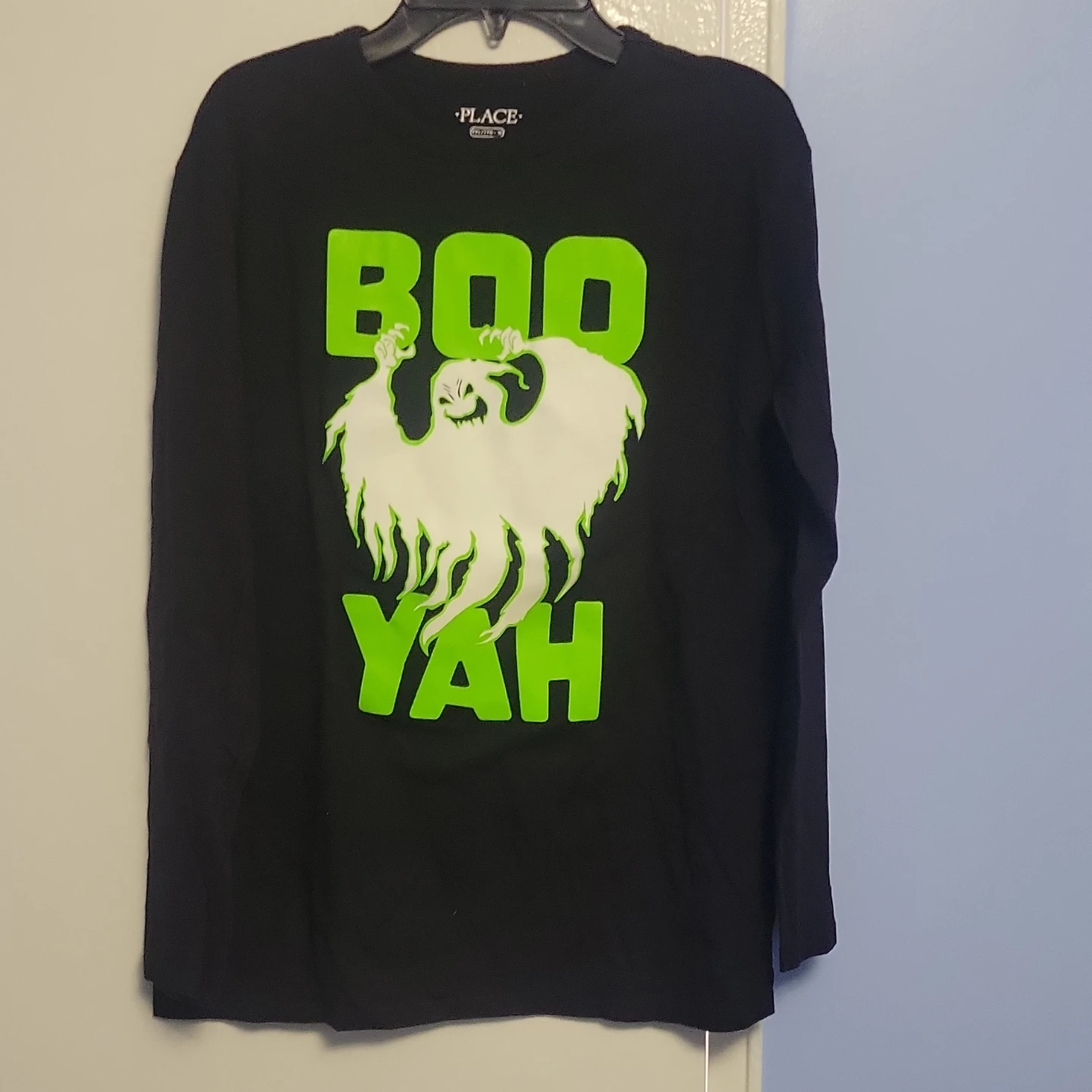 The Children's Place Long Sleeve Boo Yah Ghost Shirt XXL/16 - photo 2