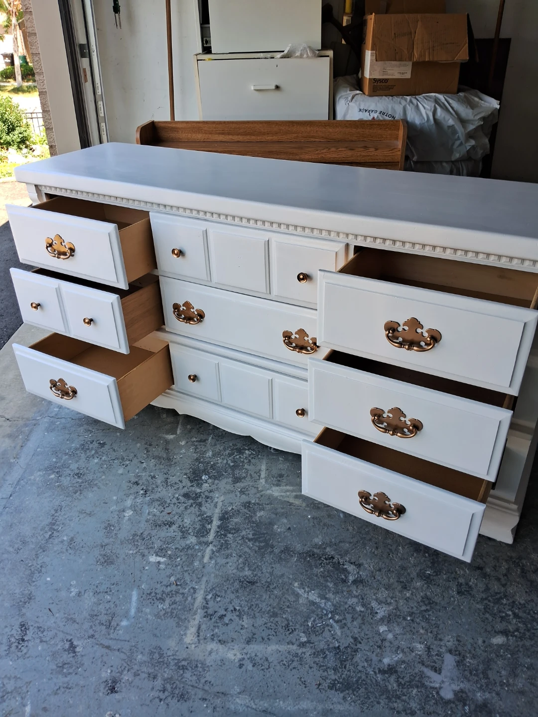 White Dresser with 9 Drawers - photo 3