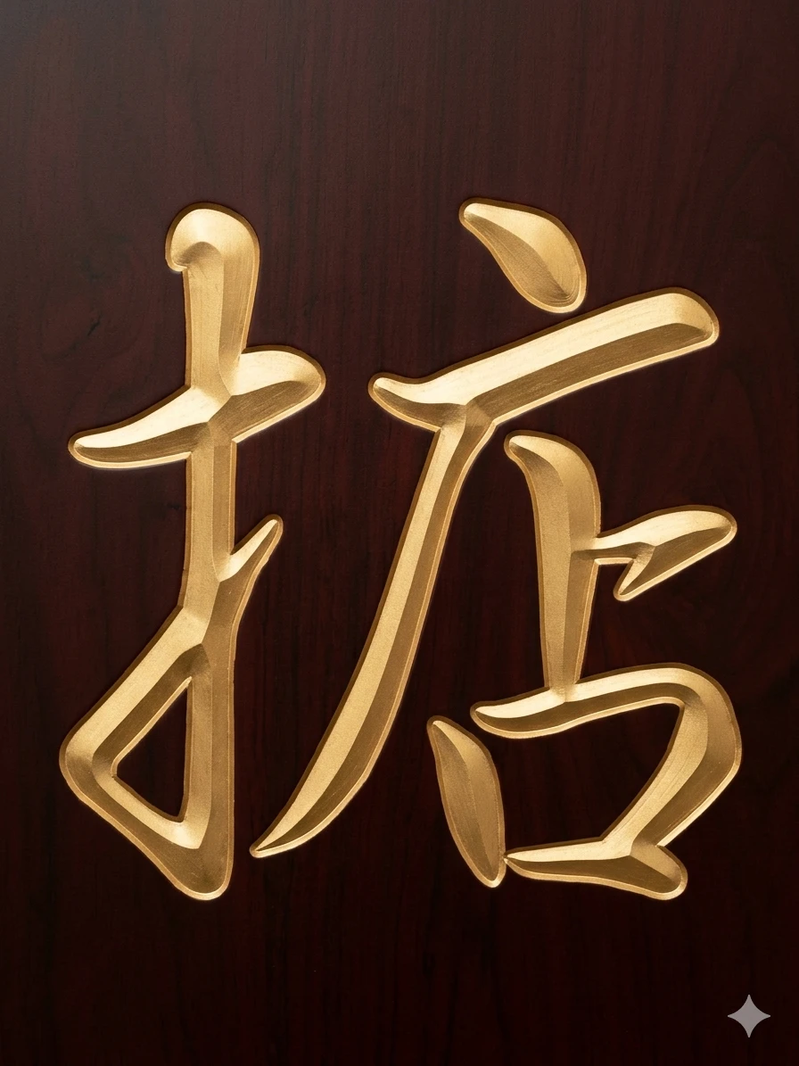 Custom Framed Cantonese Calligraphy Wood Plaque - photo 3