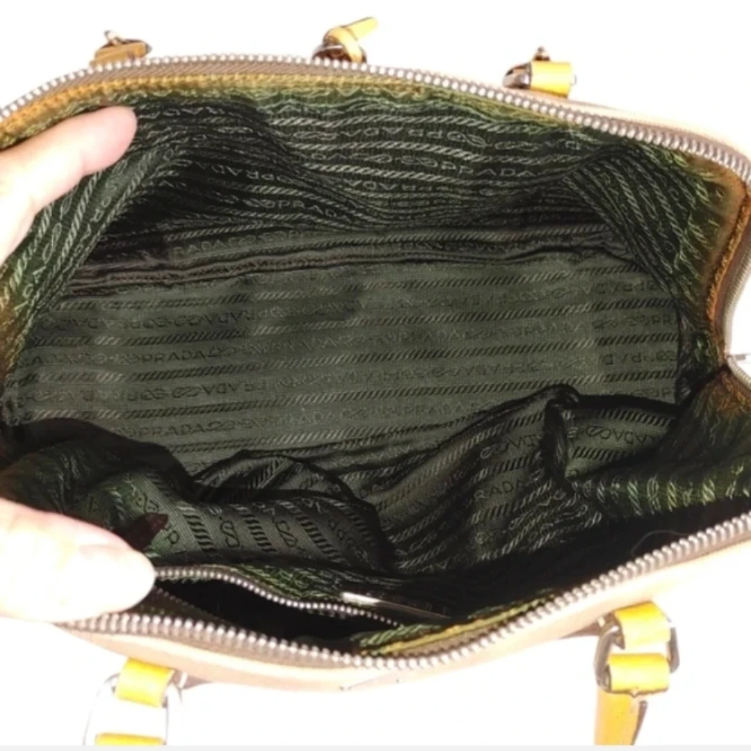 PRADA Dome Canapa & Leather Bag - photo 4