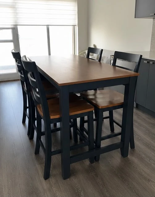 Kitchen Island / Pub-Height Dining Table Set with 4 Chairs