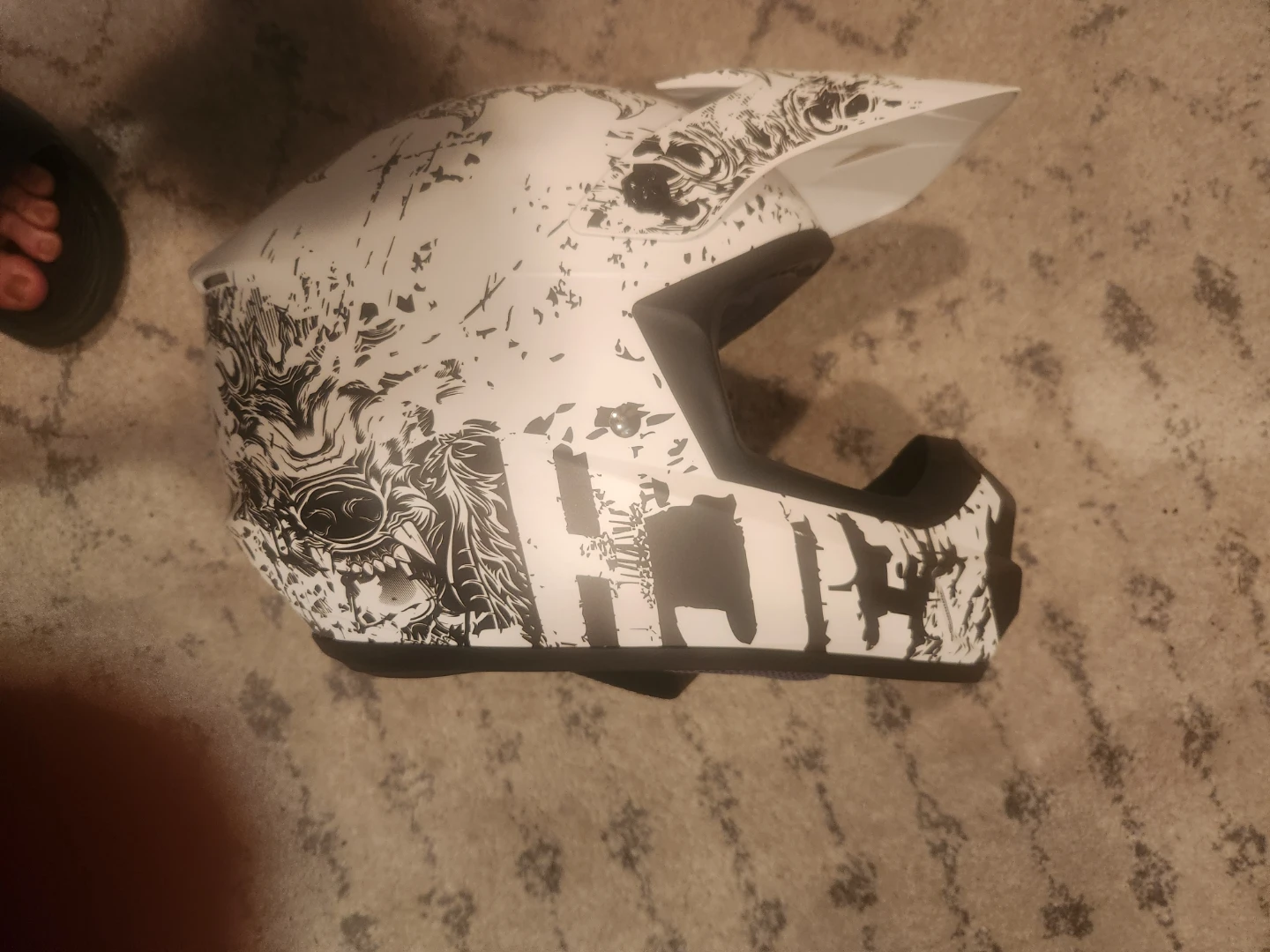 HJC White Dirt Bike Helmet