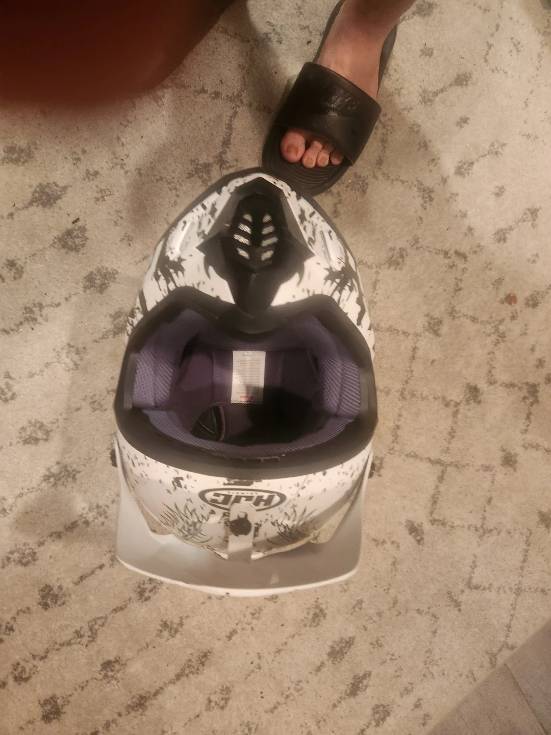 HJC White Dirt Bike Helmet - photo 2