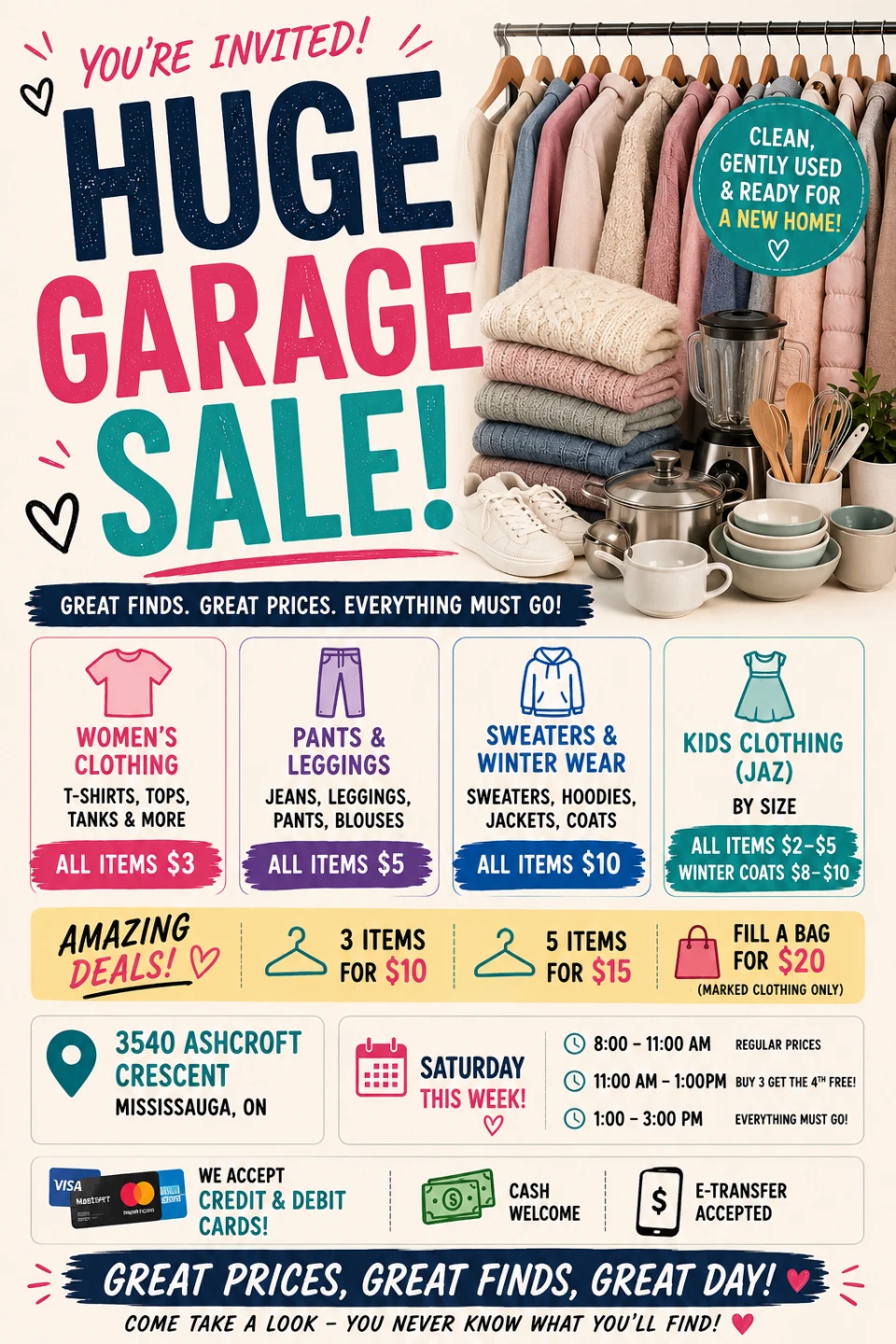 Huge Garage Sale in Mississauga - Sat This Week!