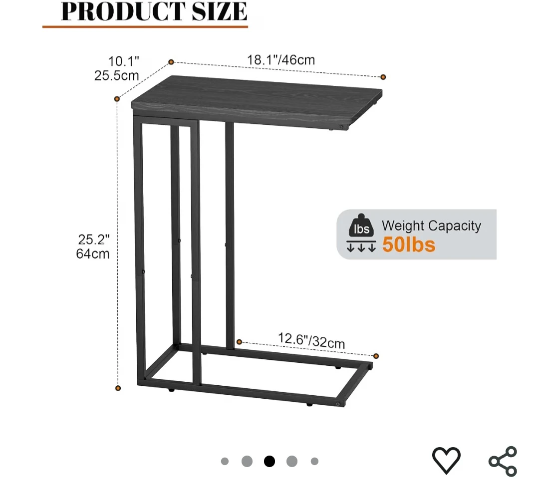 Gadroard Industrial Side Table - photo 5