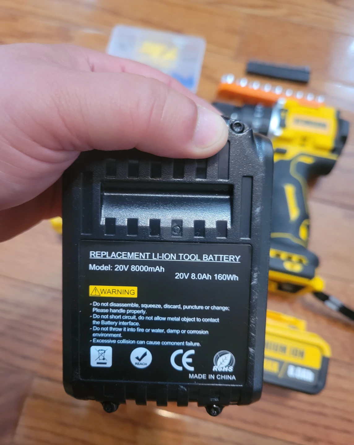 NEW Heimshar Cordless Drill w/2 Batteries 8.0Ah and Accessories - photo 4