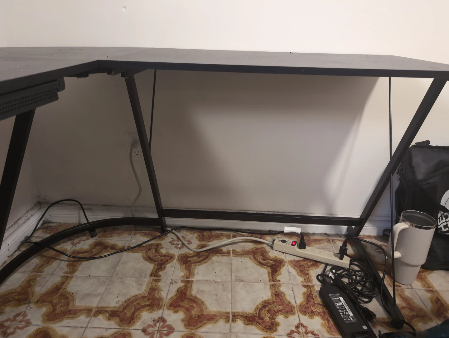 SHW L-Shaped Corner Desk with Shelf - photo 2