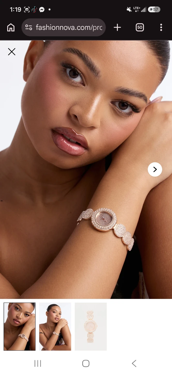 Fashion Nova Crystal Embellished Watch