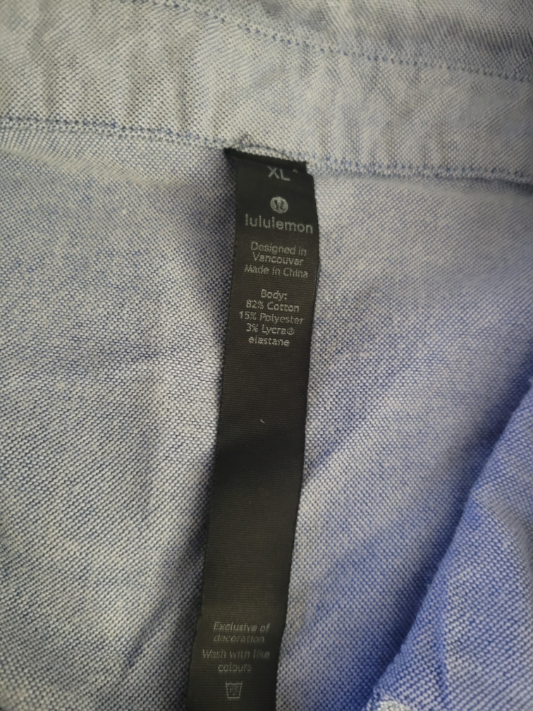 Lululemon Blue Button-Up Shirt XL - photo 2