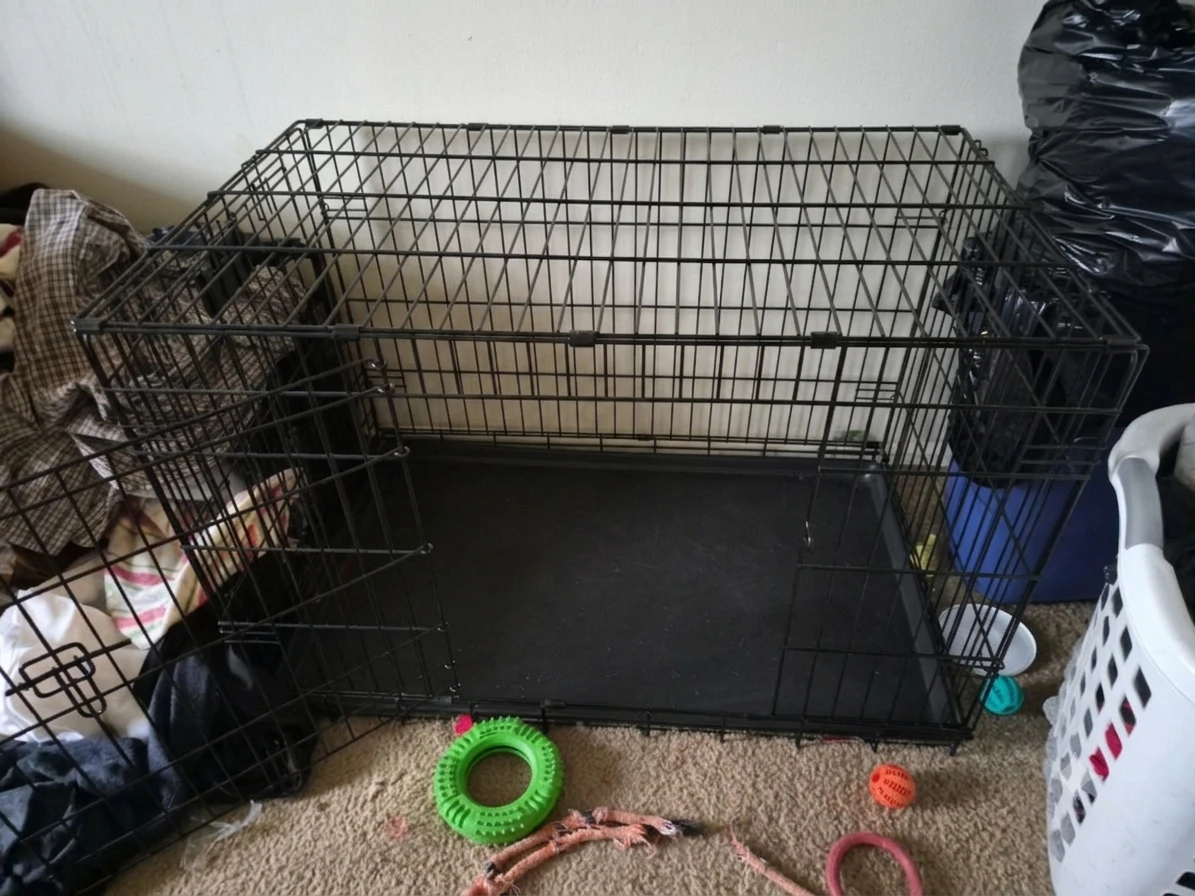 Large Black Wire Dog Crate