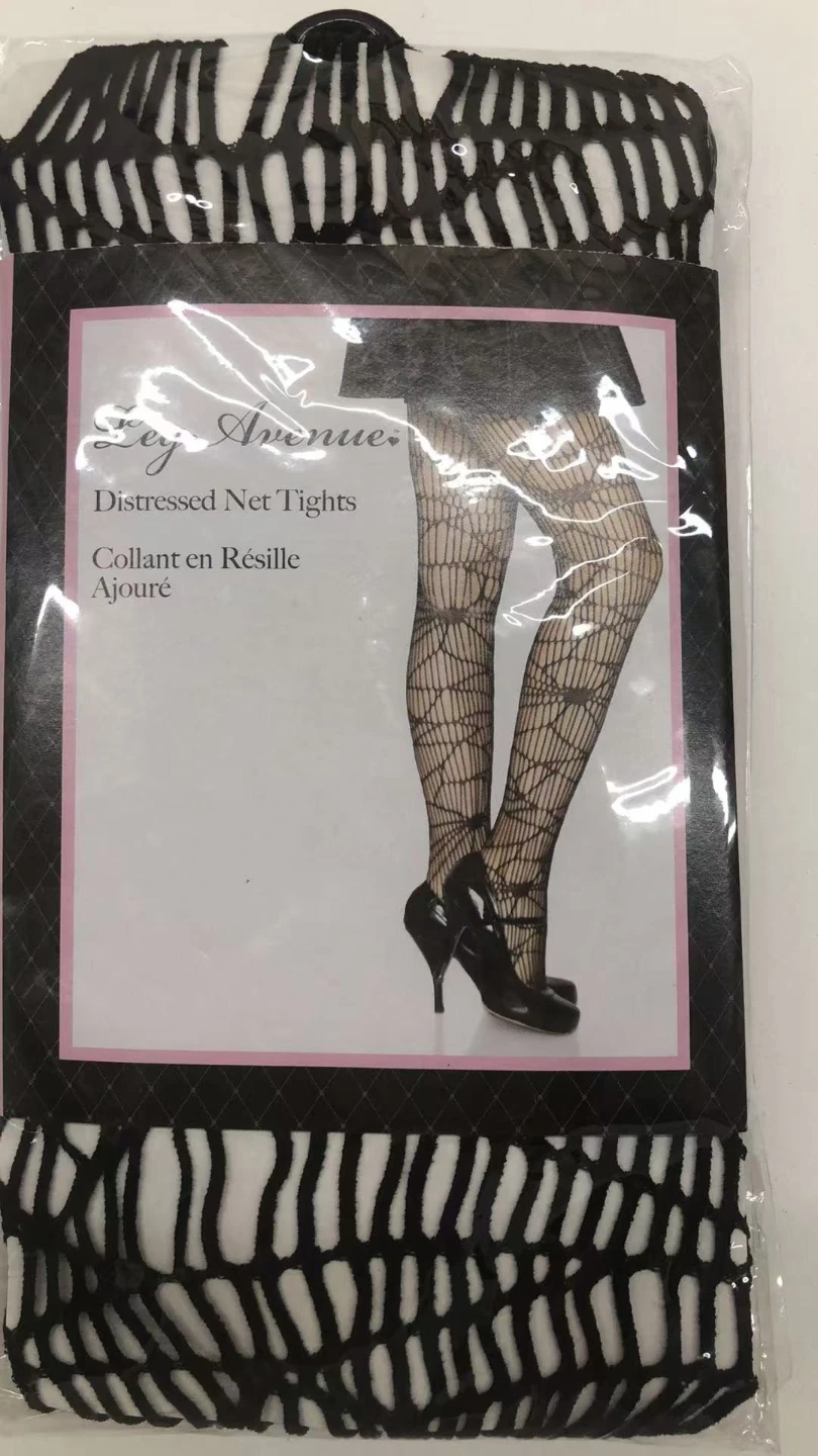 Fey Avenue Distressed Net Tights One Size