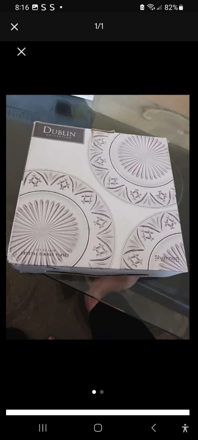 Dublin Collection Shannon Crystal Dinner Plates - Set of 4