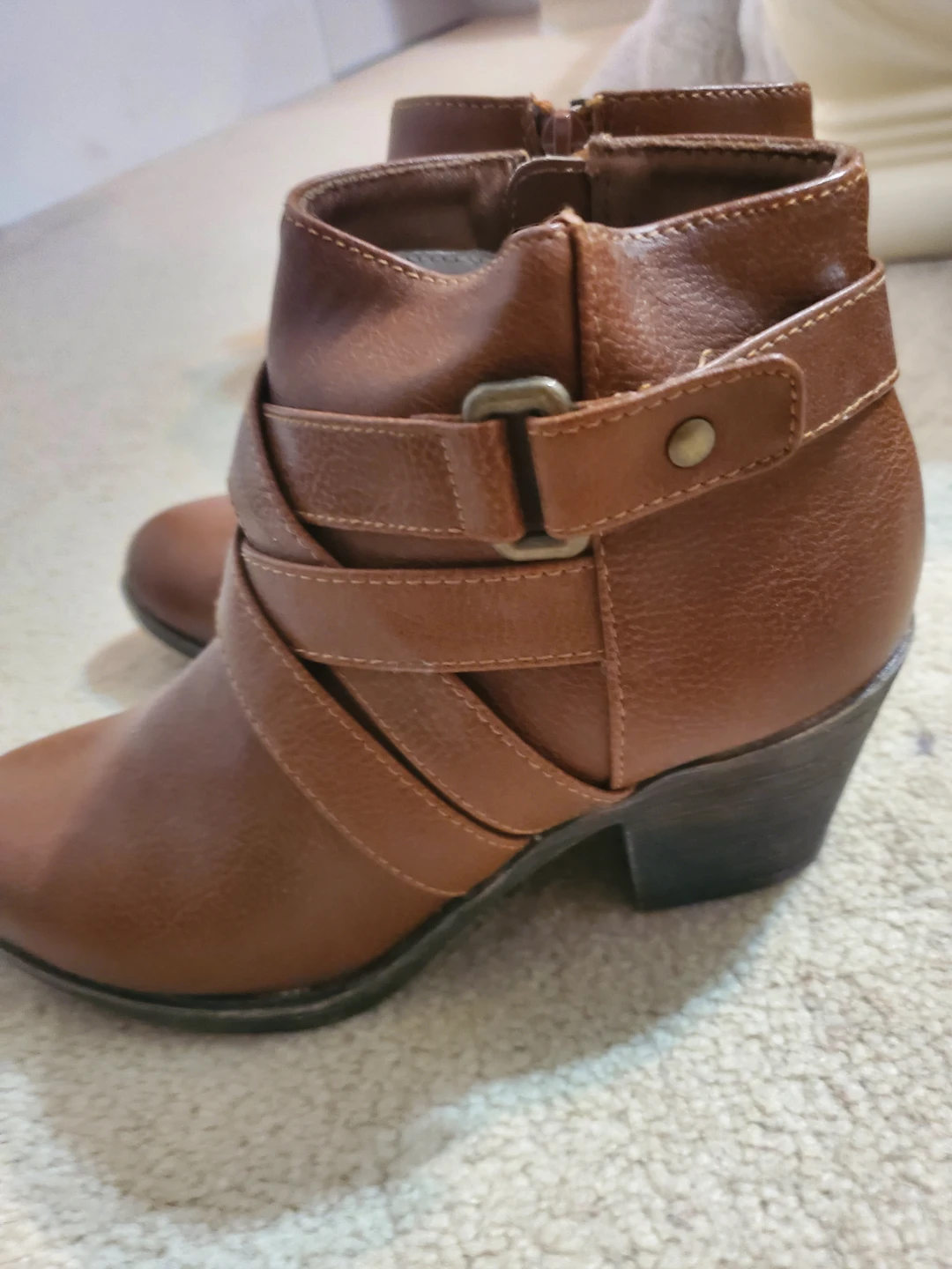 Brown Ankle Boots with Straps - photo 5