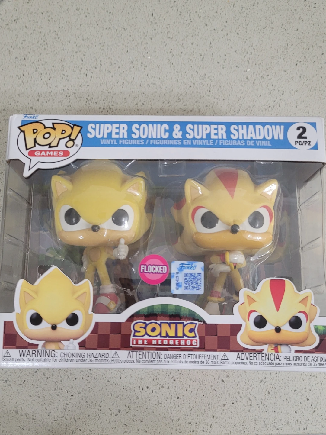 Funko Pop! Games 2-pack featuring Super Sonic and Super Shadow