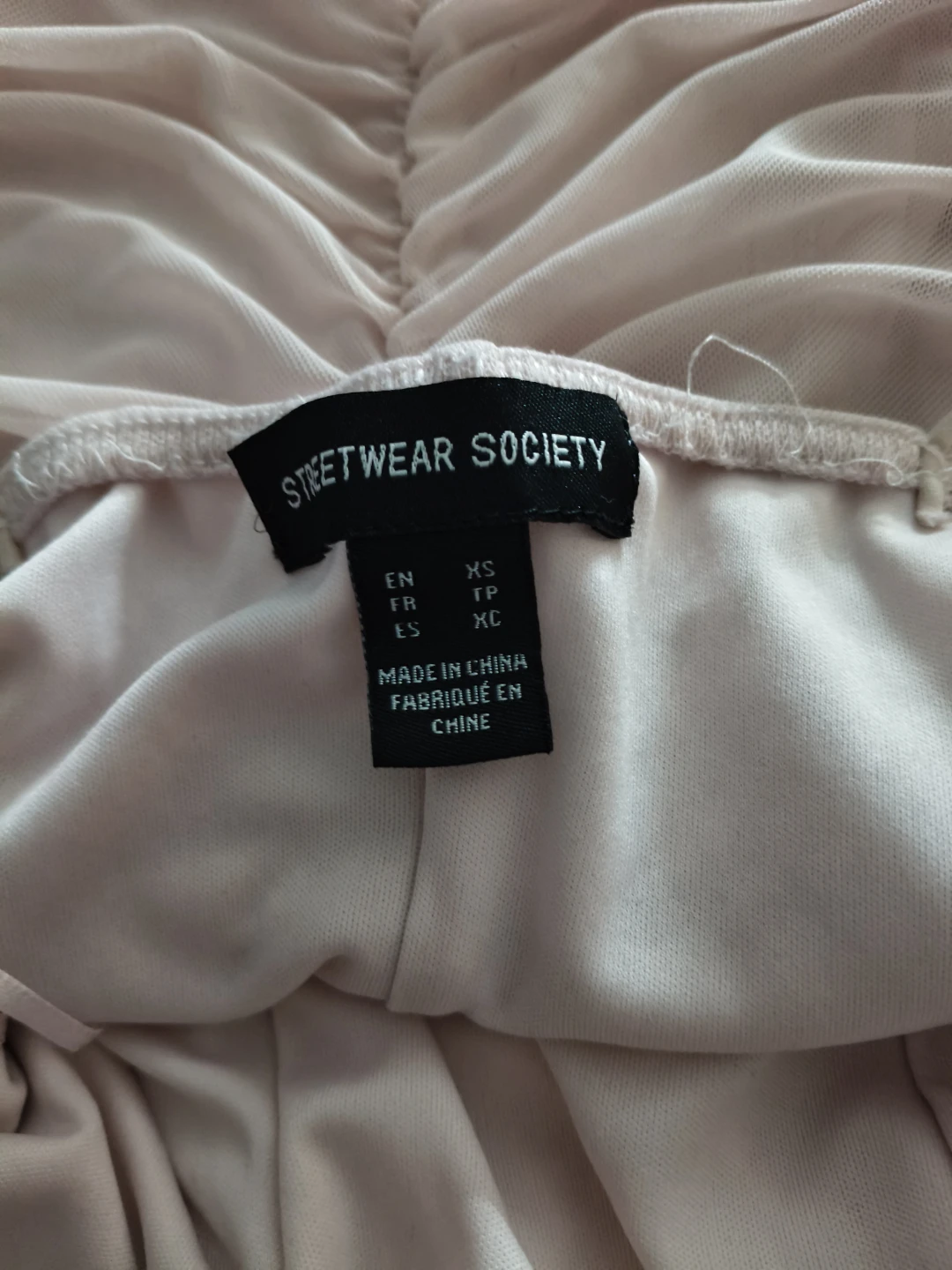 Streetwear Society Ruched Bodycon Dress light pink XS - photo 3
