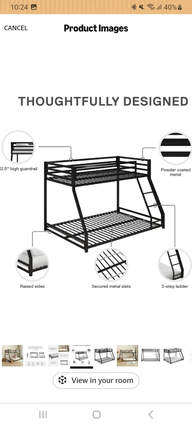 Twin over queen bunk bed - photo 3
