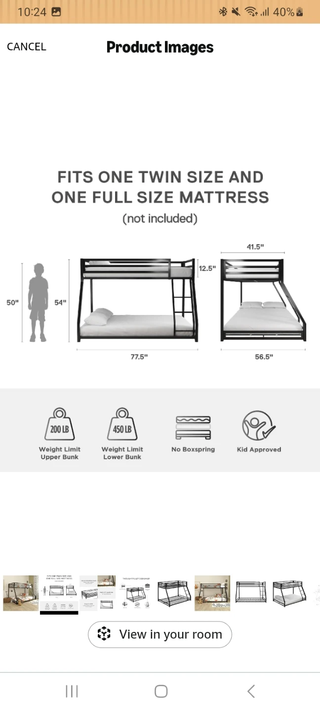 Twin over queen bunk bed - photo 5