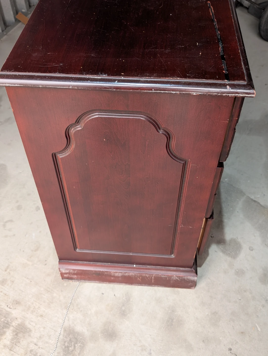 Dark Wood Dresser with Tri-Fold Mirror - photo 3