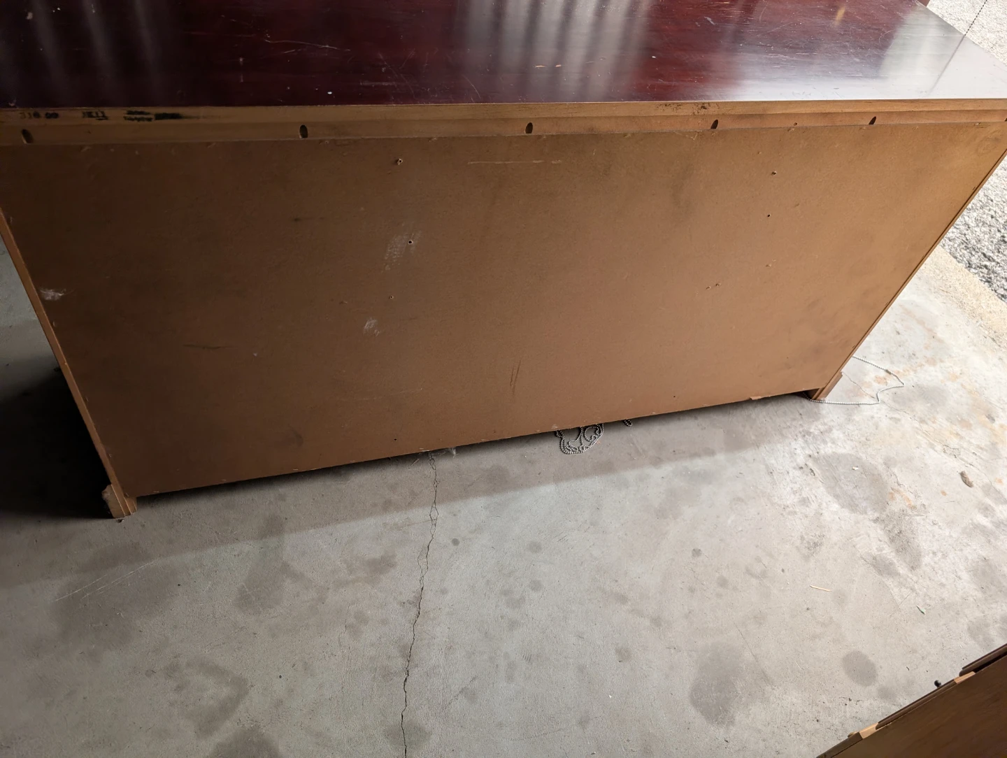 Dark Wood Dresser with Tri-Fold Mirror - photo 5