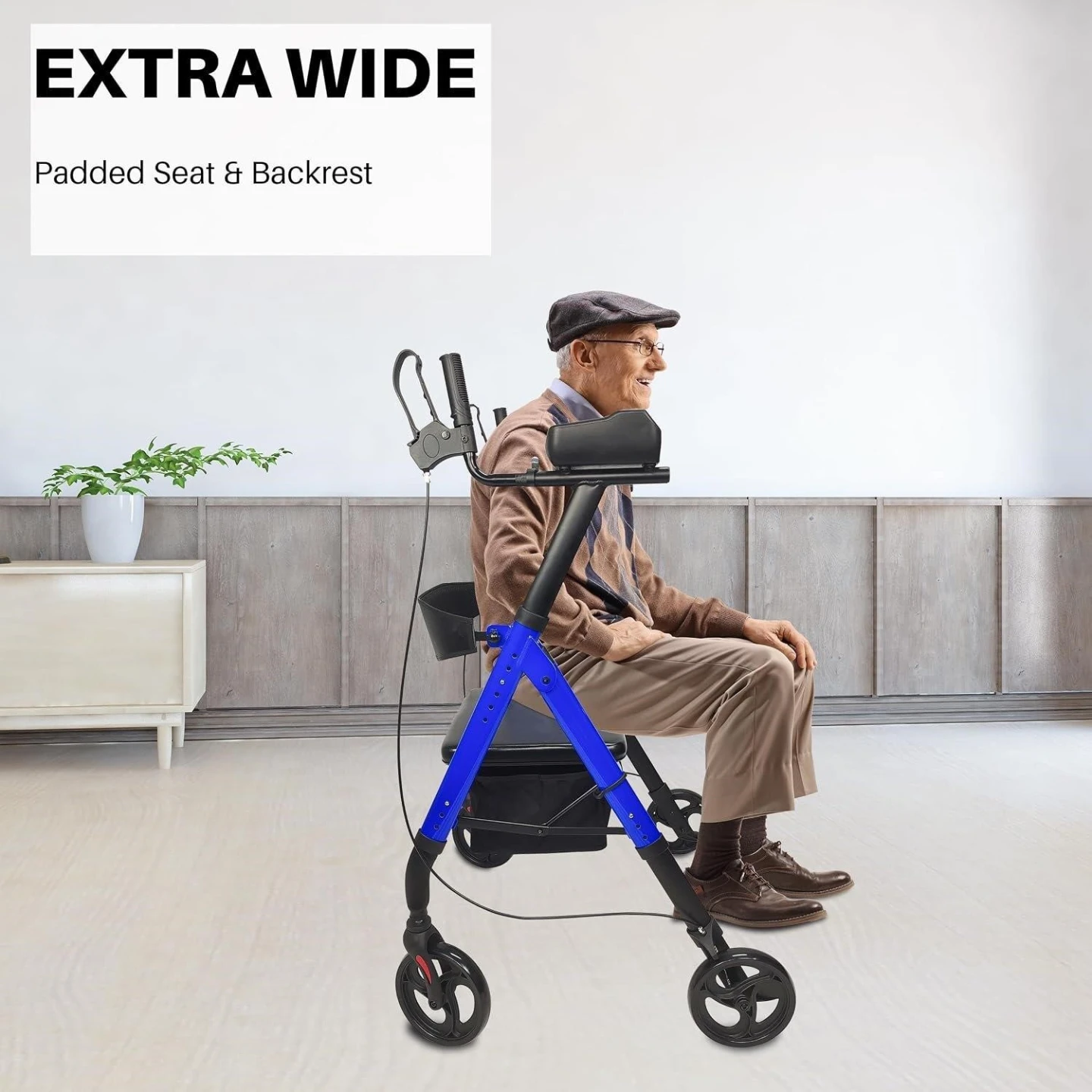 Blue Walker with Seat and Basket - photo 3