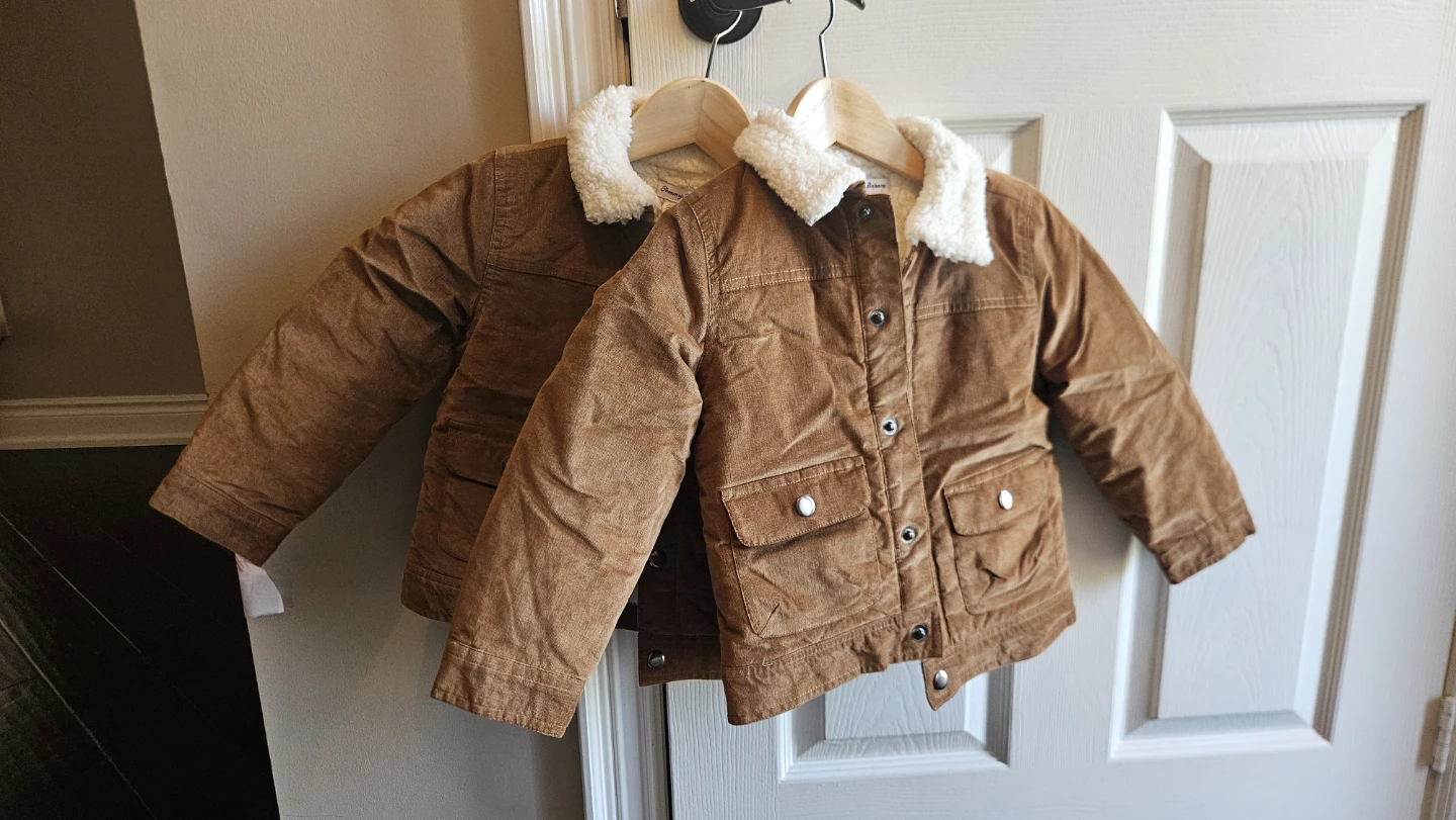4T Hanna Andersson Corduroy Sherpa Lined Jacket