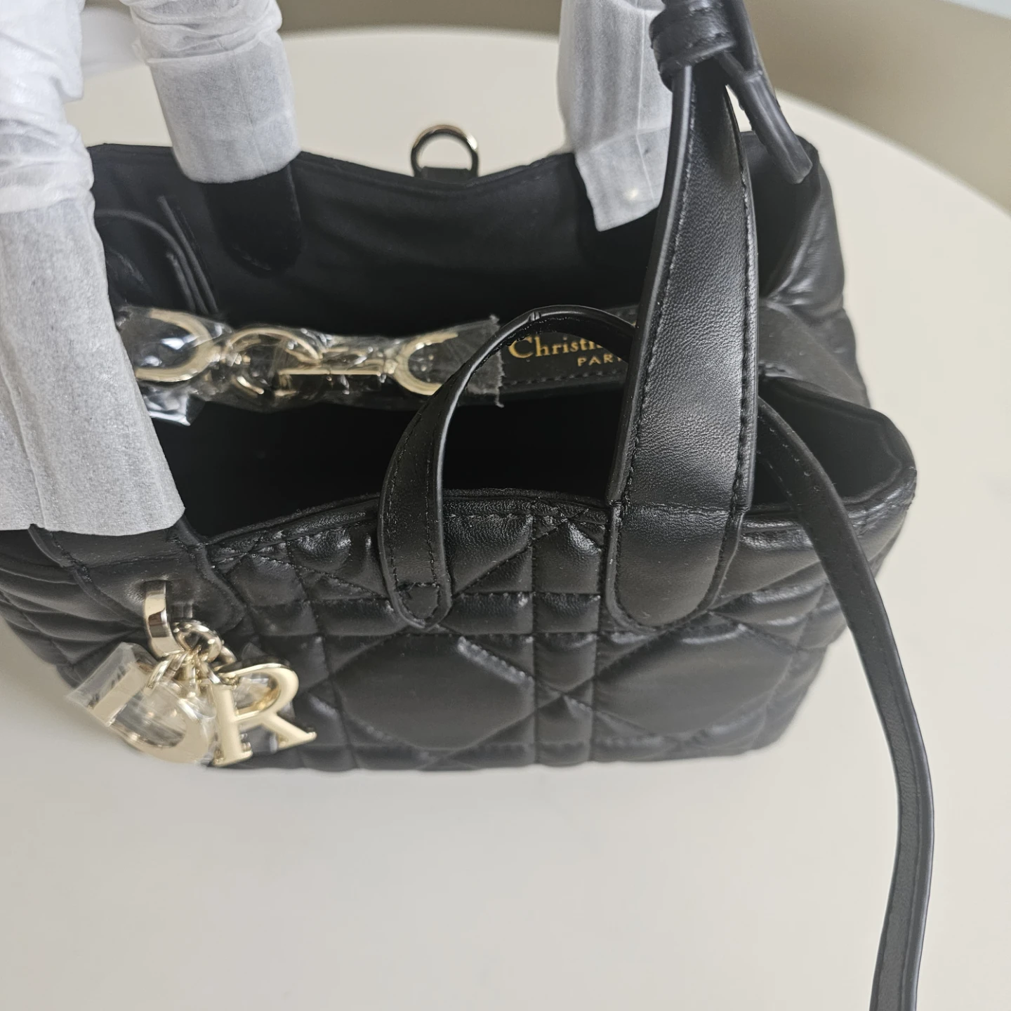 Christian Dior Black Leather Lady Dior Handbag - photo 2