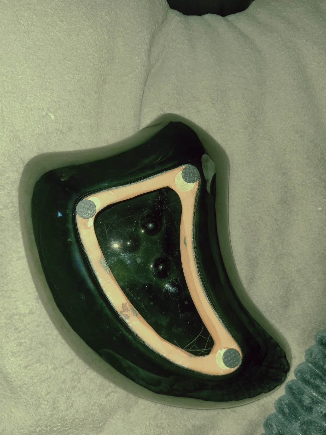 Vintage Ceramic Ashtray - Teal and Green Glaze - photo 5