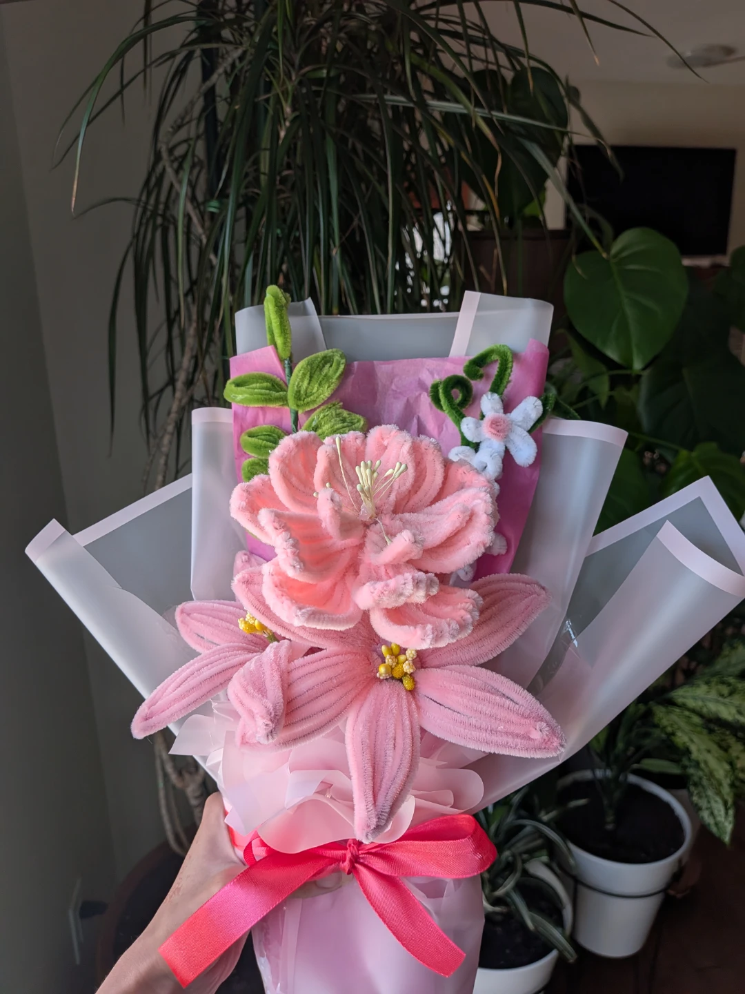 Nush handmade Pink Plush Flower Bouquet - photo 2