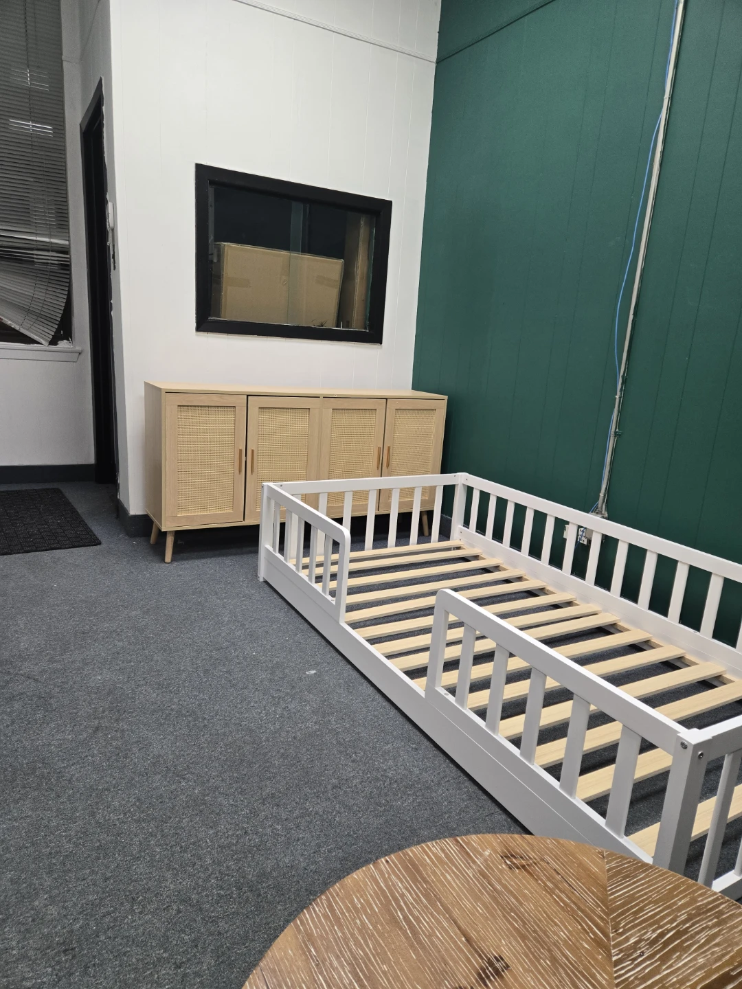 White Toddler Bed with Guard Rails