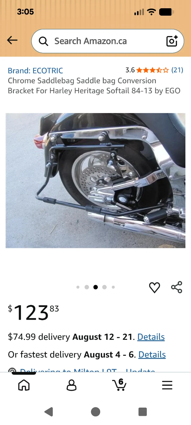 Chrome saddle bag brackets for heritage or softail deluxe - photo 2