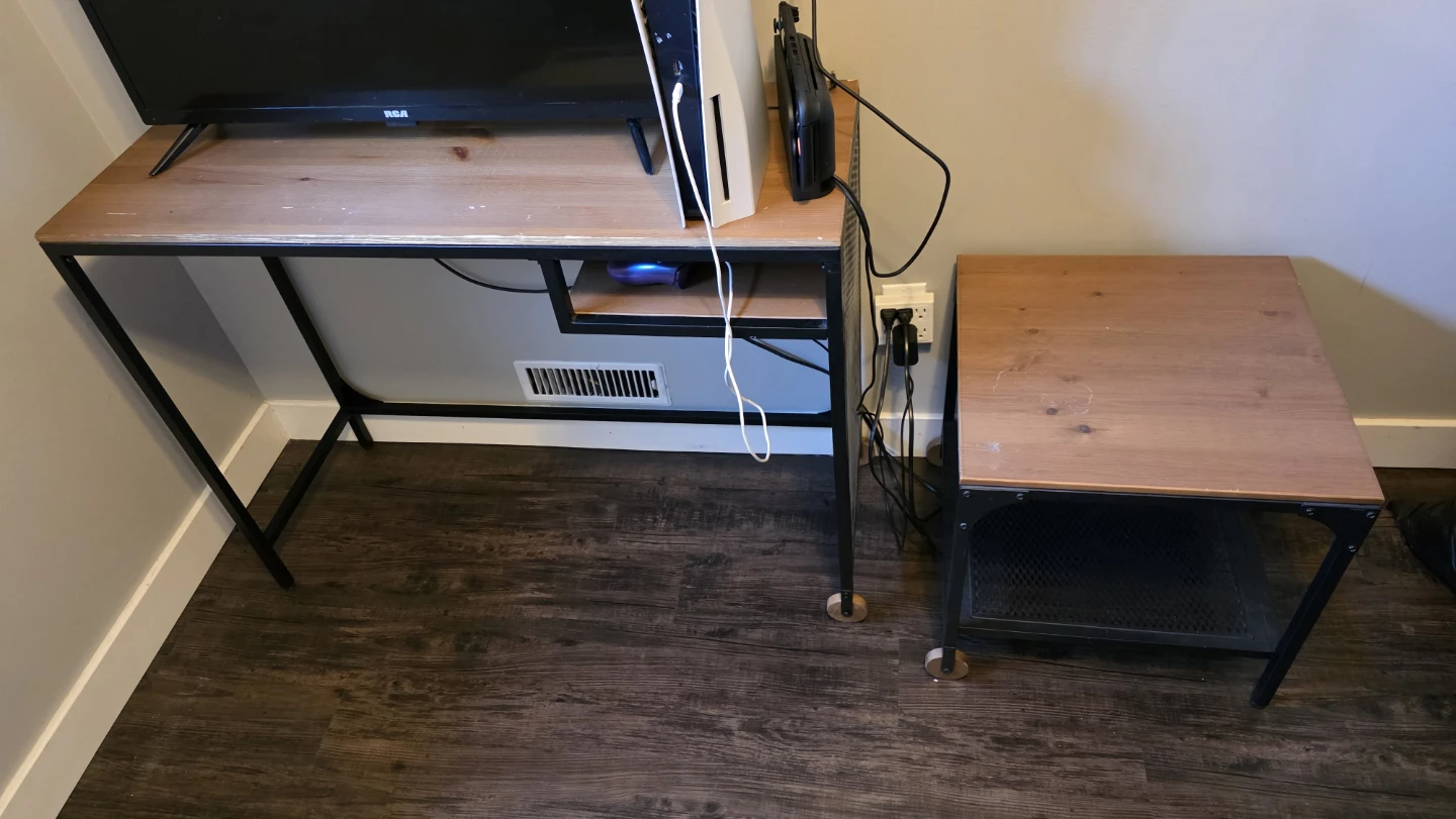 Ikea Fjallbo desk and matching side table - photo 2