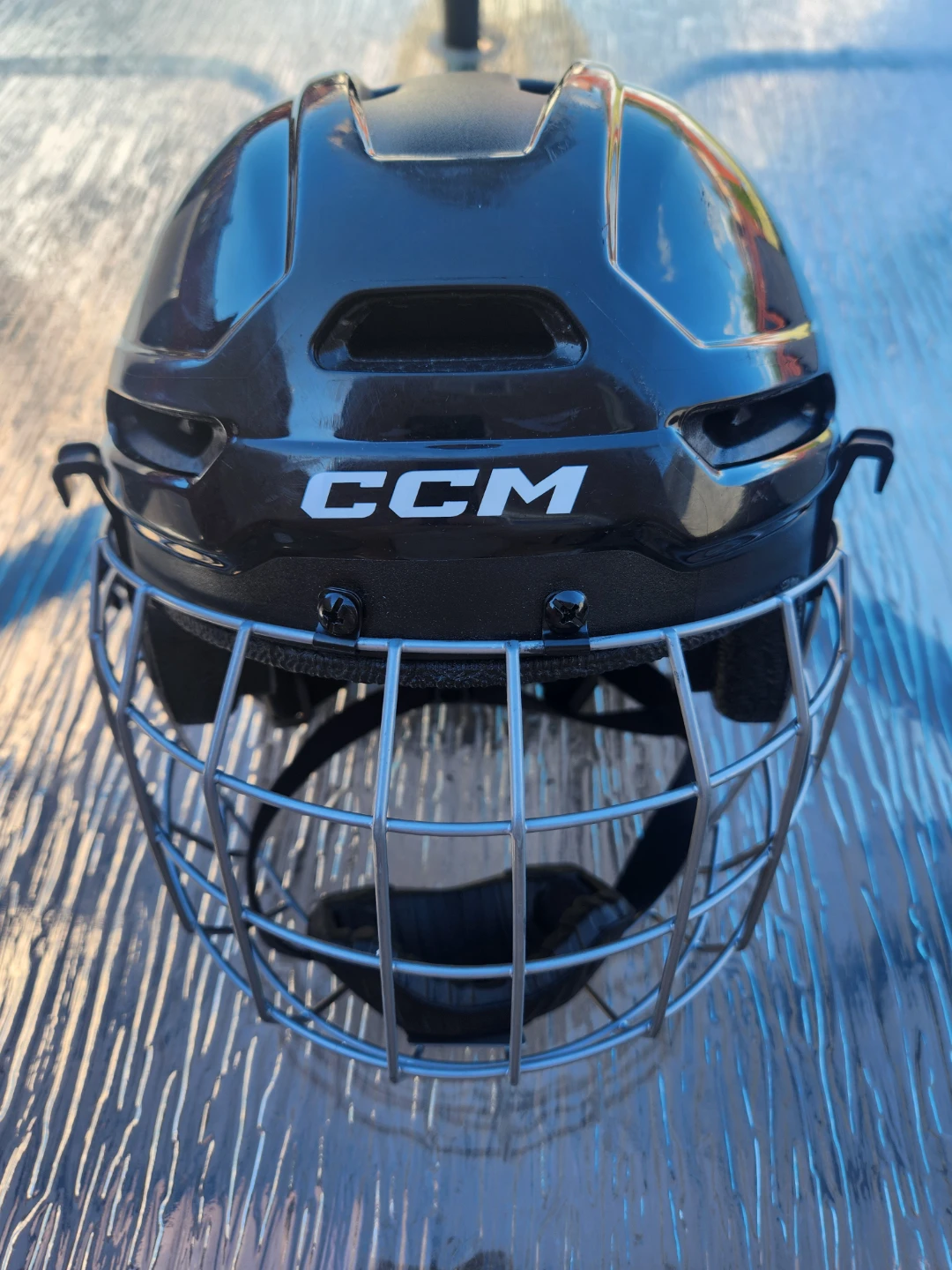 CCM Hockey Helmet with Cage-Kids