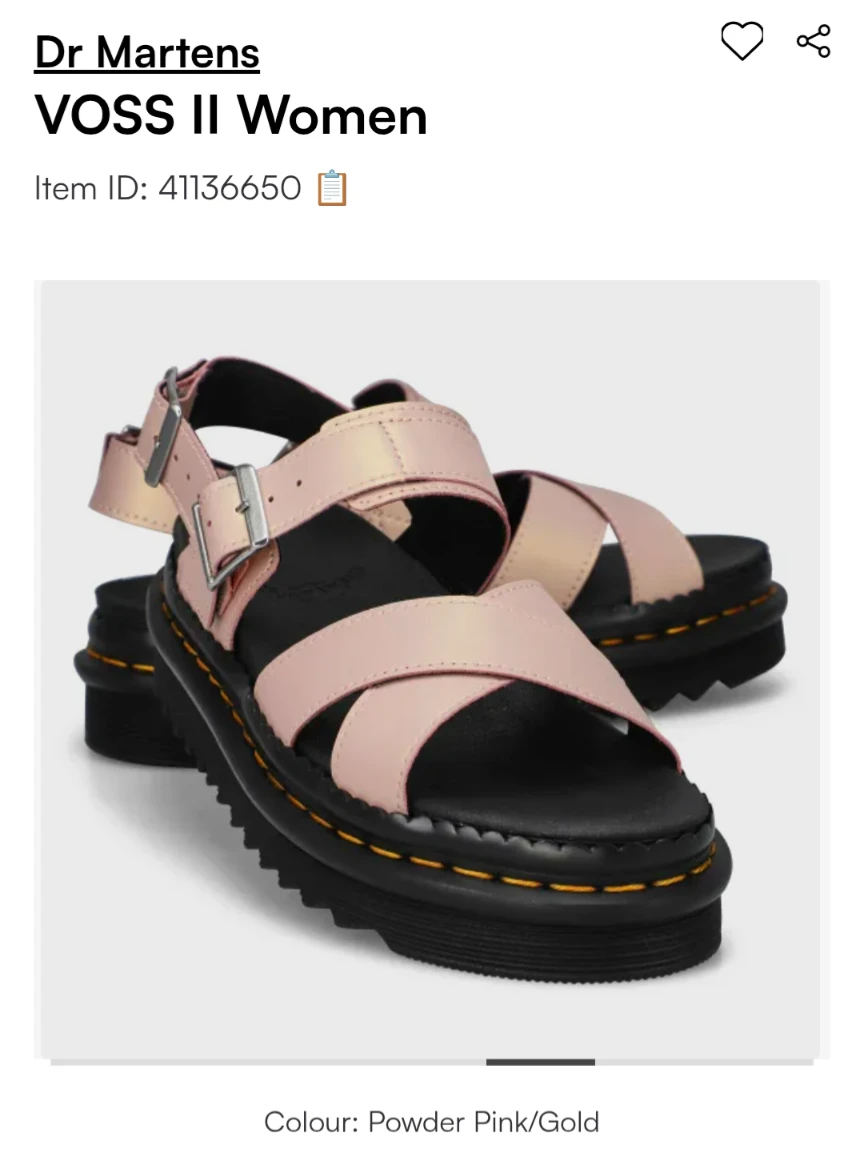 Dr. Martens Voss II Women's Sandals Size 7 Pink Gold