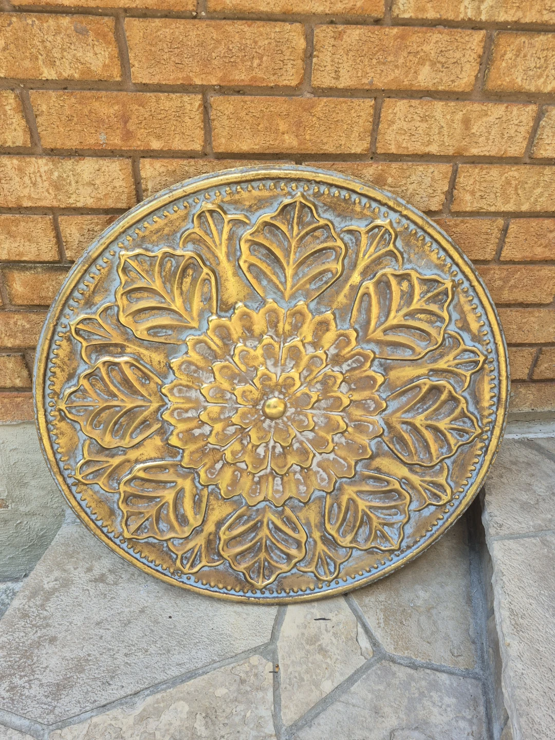 Beautiful Round Embossed Wall Plaque